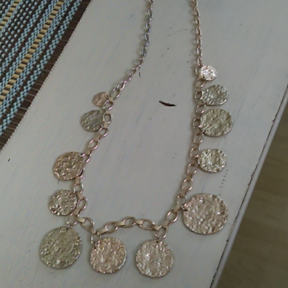 Long gold tone necklace